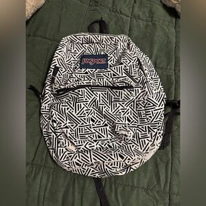 JanSport High Stakes Backpack - White Geo Flock - JS00TRS70ZY